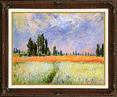 FRAMED Claude Monet Wheat Field Print Repro CANVAS ART  