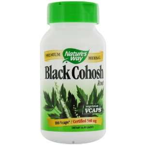  Natures Way Black Cohosh Root, 540mg 100 Vegetarian 