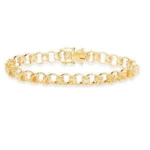 18k Gold Over Sterling Silver and 9.6 ctw Exaggerated Citrine Tennis 