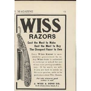  1907 Wiss Razor Cost the Most to Make and Buy Print Ad 