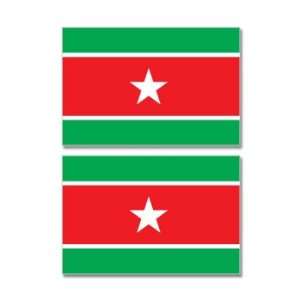  Suriname Country Flag   Sheet of 2   Window Bumper 
