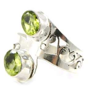  Ring silver Colisée peridot.   Taille 54 Jewelry
