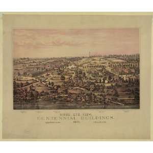   eye view, Centennial Buildings, Fairmount Park, Philadelphia 1875