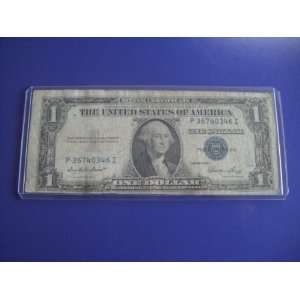  One Dollar Silver Certificates Series 1935 Blue Seal Bill 