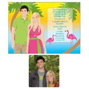  7001 Tropical Engagement Party Invitations Health 