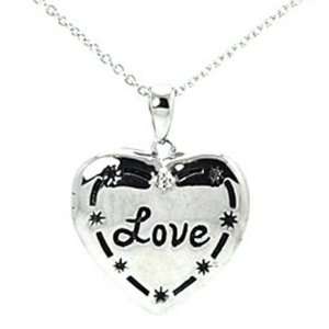  Tressa Sterling Silver Colorless Cubic Zirconia Love Heart 
