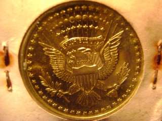 1917 ~ 1963 JOHN F. KENNEDY COIN / MEDAL gold plated unc  