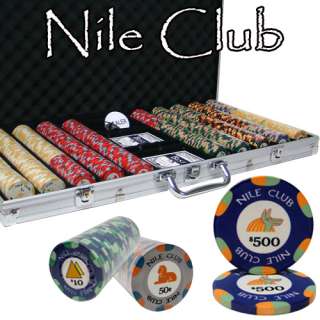 750 Aluminum Case Nile Club Poker Chip Set Casino Grade  