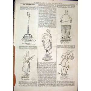   1879 Woman Music Broom Fat Man Comedy Theatre Sketches