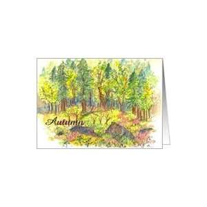  Lake Tahoe Forest Autumn Trees Card Health & Personal 