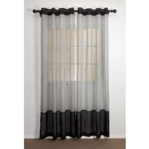  Home Studio Two Tone Banded Curtains   84, Crushed Voile 
