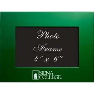  Siena College   4x6 Brushed Metal Picture Frame   Green 