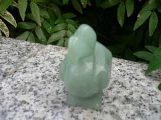   Hand Carved Green Jade Gemstone Big Gannet Figurine S4532  