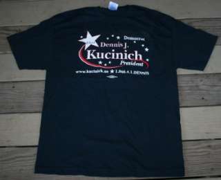 Elect Dennis Kucinich Democrat Political Tee Shirt XL  