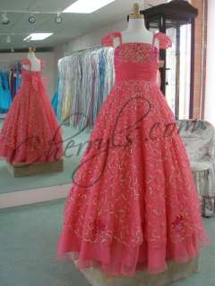 Sherri Hill Girls CH2711 Coral 10 Pageant Dress NWT  