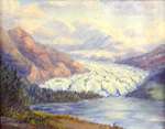 Coleman Cohen Valley Landscape Glacier Oil 20C Art  