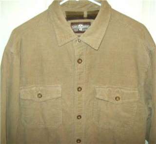 LEVIS camel corduroy button front shirt w/FLEECE lining M  