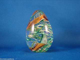 GLASS EYE STUDIO Dichroic Egg Paperweight 260S HARMONY  
