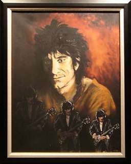 Ronnie Wood Triple Self Portrait on canvas SOLD OUT NR  