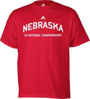 Nebraska Huskers 24 Championship Banner Adidas T Shirt sz Small  