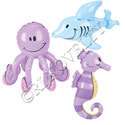 party favors toy SEALIFE seahorse shark INFLATE 24  