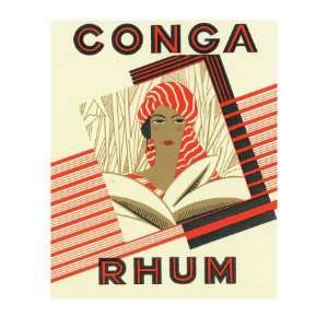  Conga Rhum Brand Rum Label Giclee Poster Print