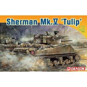  Dragon 1/72 Sherman Mk V Tulip Tank Kit Toys & Games