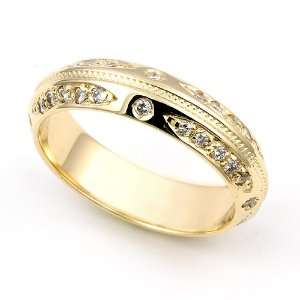   Gold Pave set Diamond Eternity Wedding Band Ring (G H/SI, 2/5 ct.), 4