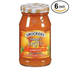 Smuckers Simply Fruit Apricot Spreadable Fruit, 10 Ounce (Pack of 6 