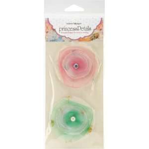  Lets Celebrate Princess Petals Fabric Flowers 3X3 2/Pkg 