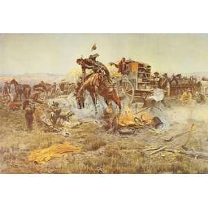  Camp Cooks Troubles   Charles M. Russell 20x13.5 CANVAS 