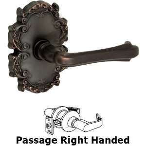  Right handed passage claw foot lever with victorian rose 