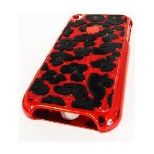  Apple Iphone 2g Original Red Leopard Velvet Design Case 