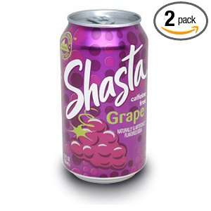 Shasta Grape Soda, 12 Ounce (Pack of 2) Grocery & Gourmet Food