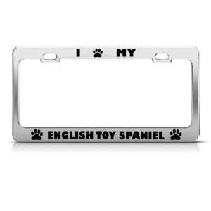  English Toy Spaniel Dog Dogs Chrome license plate frame 