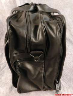 TUMI Black Leather 17 Laptop Bag Briefcase Attache Tote Case NO 