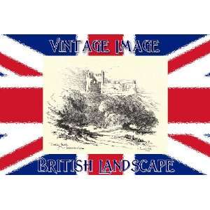   Acrylic Keyring British Landscape Dudley Castle 1865