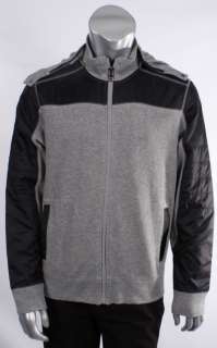 International Concepts Gray and Black Zipper Front Jacket SZ L  