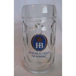  0.5 Liter HB Hofbrauhaus Newport Dimpled Glass Beer Mug 