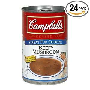Campbells Red & White Beefy Mushroom Soup, 10.75 Ounce Can (Pack of 