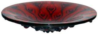 Lalique Crystal Serpentine Red Bowl  