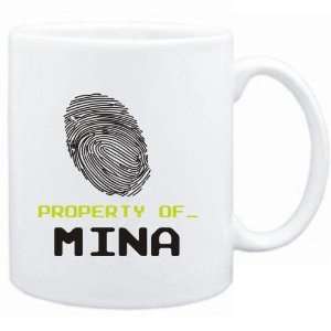  Mug White  Property of _ Mina   Fingerprint  Female 