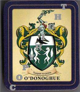 Donoghue Irish Coat of Arms Crest Coasters Sets Of 2  