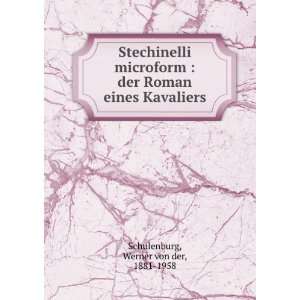   Roman eines Kavaliers Werner von der, 1881 1958 Schulenburg Books