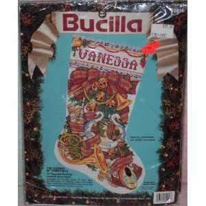 Bucilla Counted Cross Stitch Stocking The Sounds of Christmas 19 