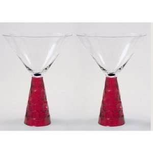  Prescott Martini Glass in Ruby (Set of 2) Kitchen 