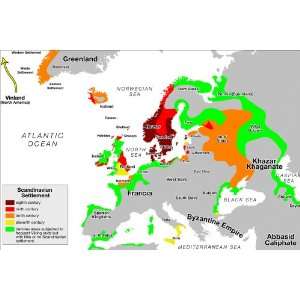  Scandinavian Settlement Map   24x36 Poster Everything 