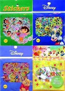 400pcs Dora Mickey Winnie Princesses Cool Kids Stickers  