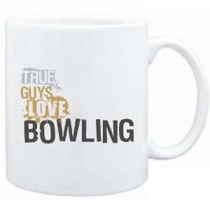 New  True Guys Love Bowling  Mug Sports