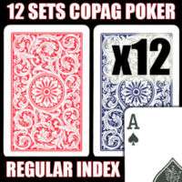 ONE DOZEN (12) COPAG PLASTIC PLAYING POKER CARDS 1546RB  